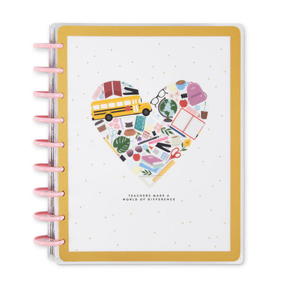 Undated Cute Icons Classic Teacher Happy Planner - 12 Months