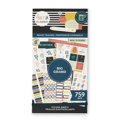 Value Pack Stickers Brave & Inspired Teacher - Big