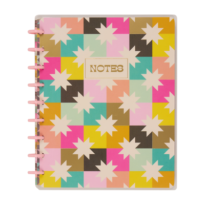 Happy Patchwork - Dotted Lined Classic Notebook - 60 Sheets