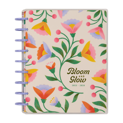 2025–2026 Bloom & Glow Customizable Planner - Classic Checklist Layout - 18 Months