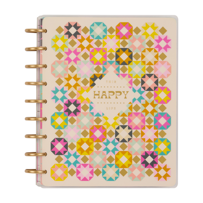2025–2026 Happy Patchwork Customizable Planner - Classic Dashboard Layout - 18 Months