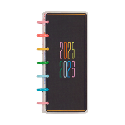 2025–2026 Optimistic Brights Customizable Planner - Skinny Mini Horizontal Layout - 12 Months